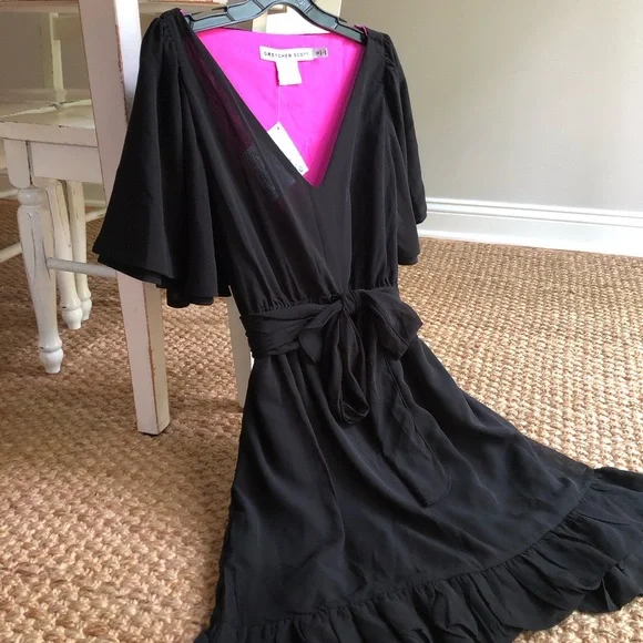 New w Tag: Gretchen Scott Melody Dress. Black. Size 6 - Picture 8 of 13